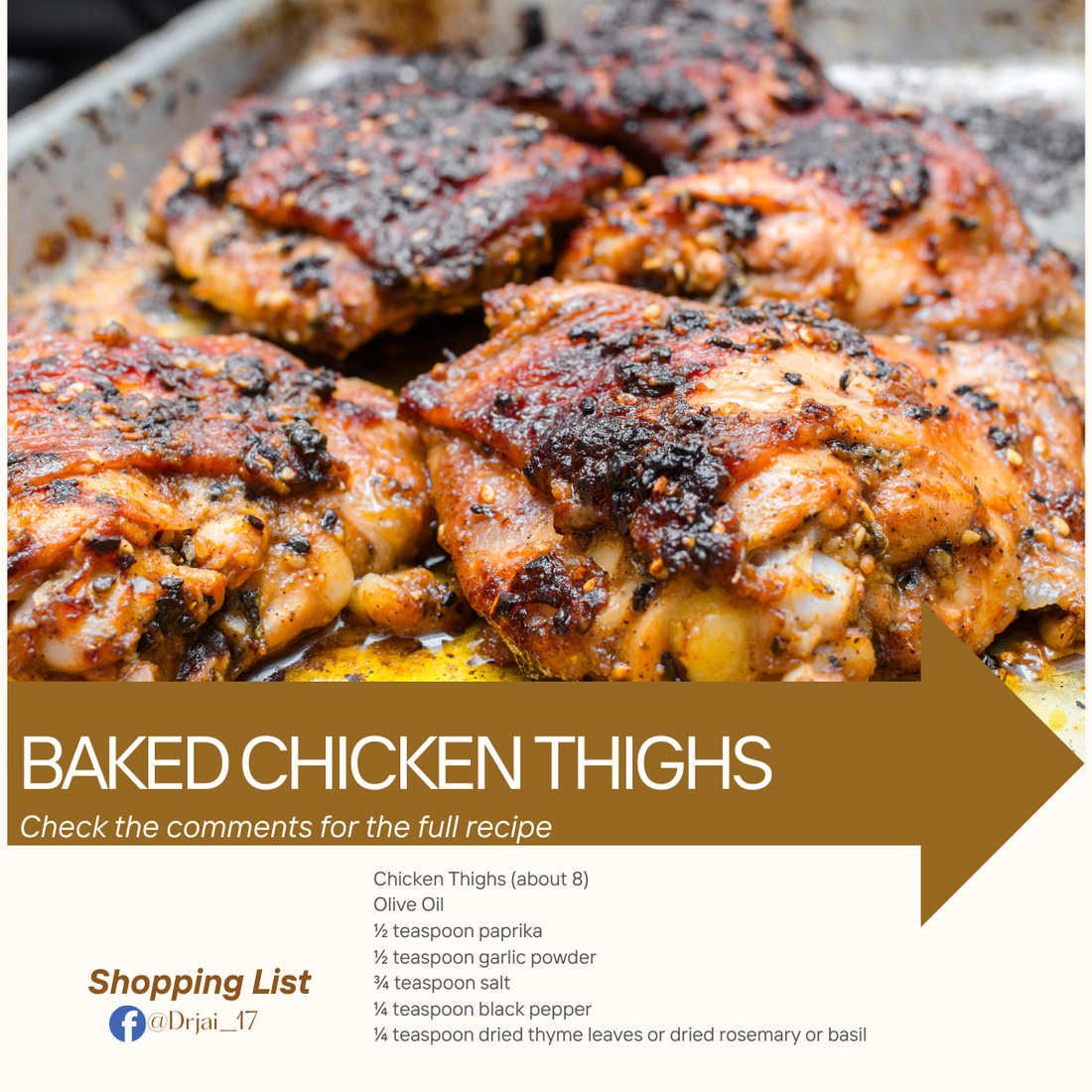 🧄🌿 Garlic & Herb Baked Chicken Thighs 🌿🧄
