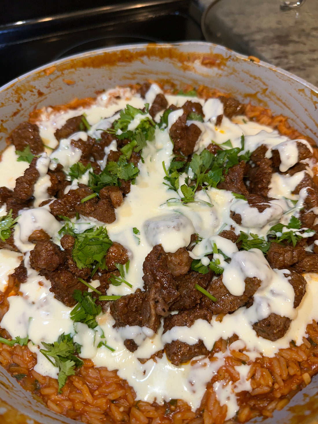 🥩🧀 One-Pot Steak Mexican Rice