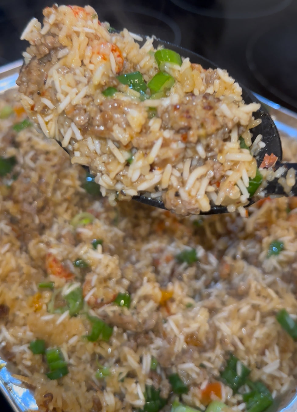 🍚 Dump & Bake Crawfish Dirty Rice