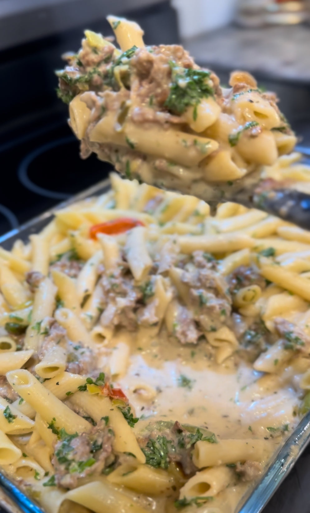 🥩🍝 Philly Cheesesteak Pasta