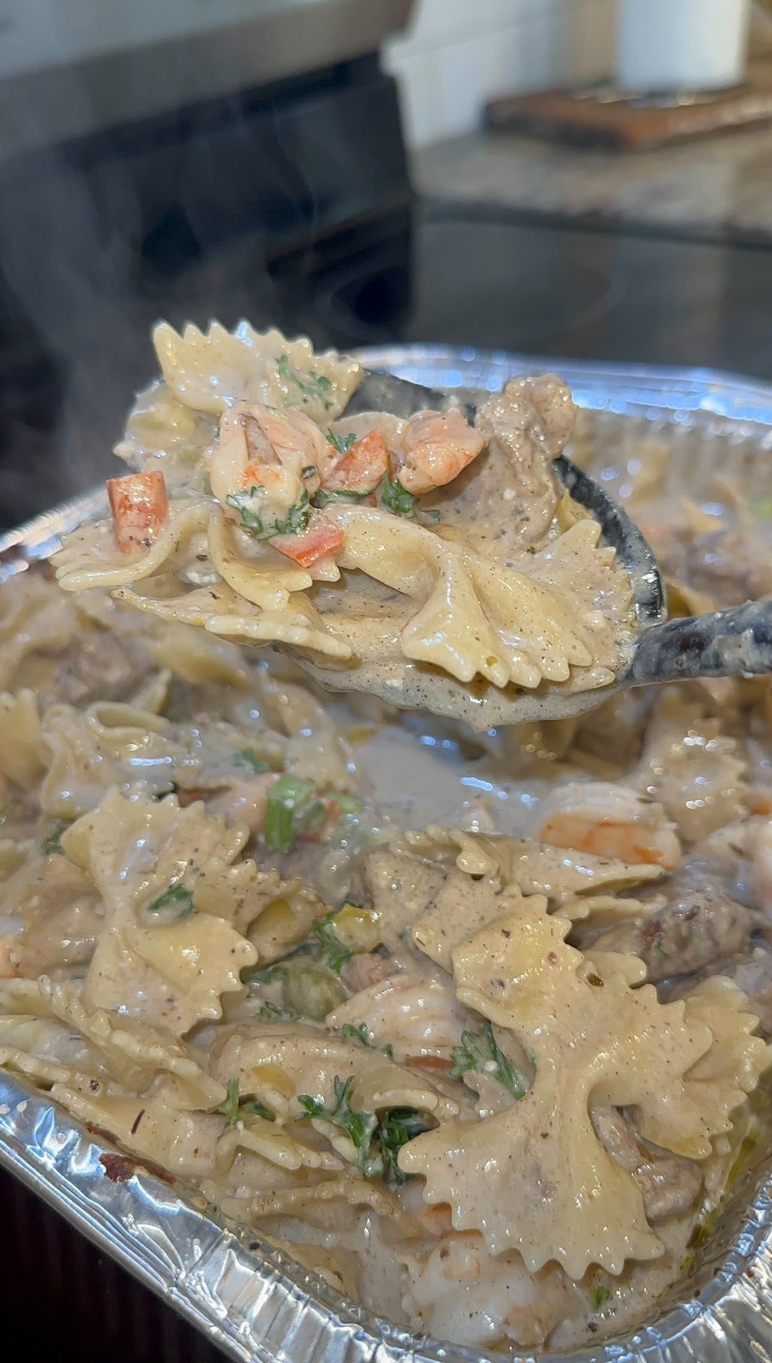 🥩🍤🔥 Surf & Turf Rasta Pasta